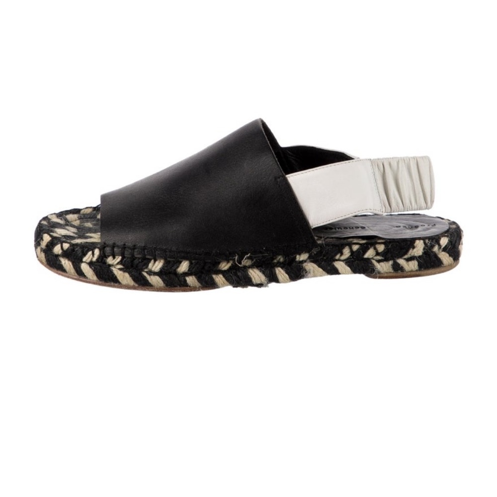 Black and White Women's Espadrille Sandals
